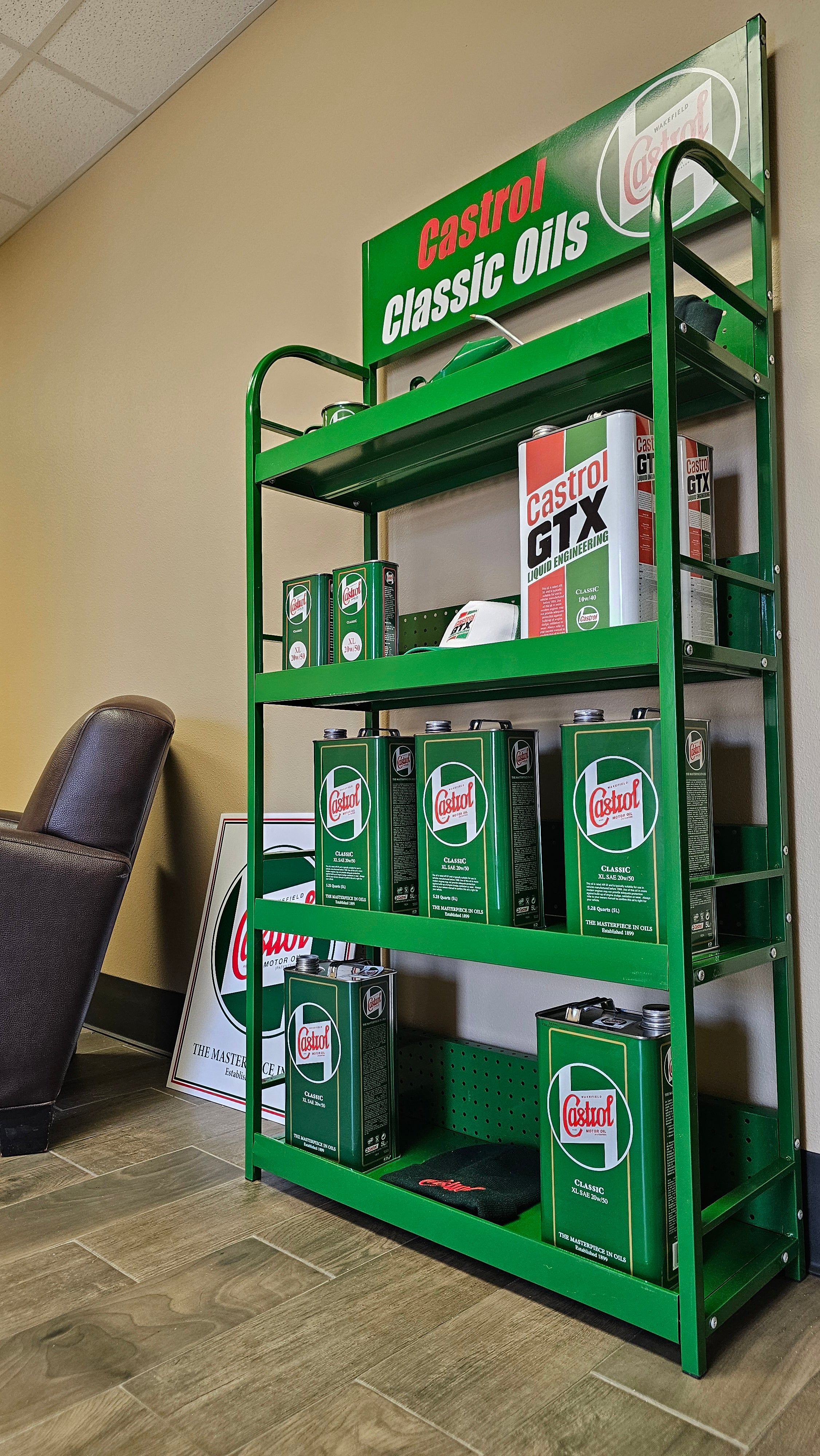 Castrol Epod Rack CASTROL DISPLAY SHELVES – Castrol Classic Oils USA