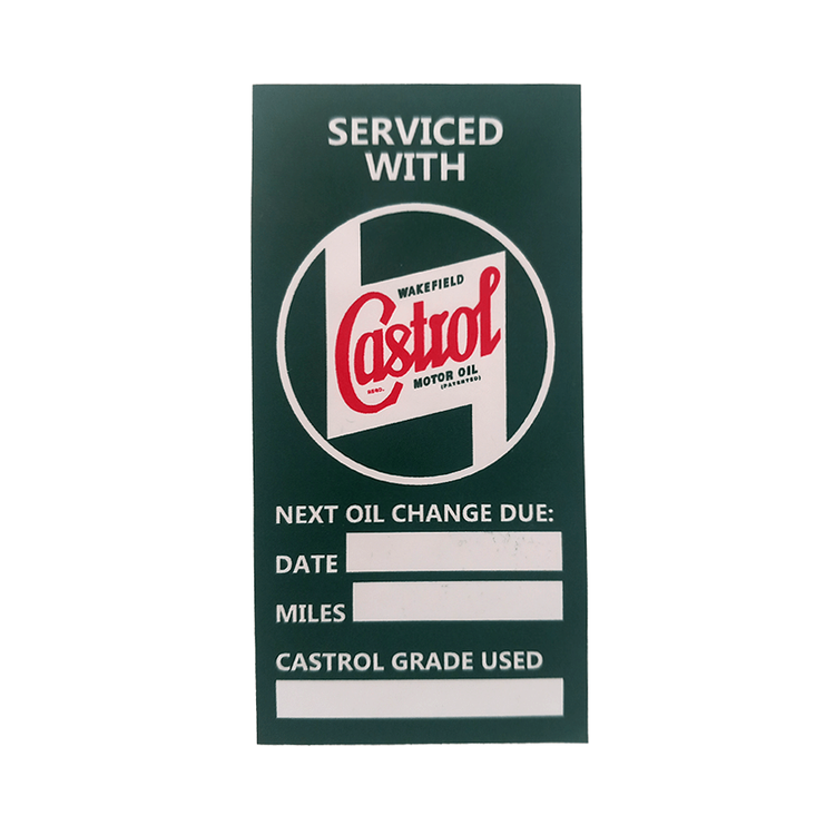 Castrol Service Signs CASTROL CLASSIC SERVICE STICKER – Castrol Classic Oils USA
